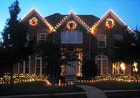 Home with Christmas Lights